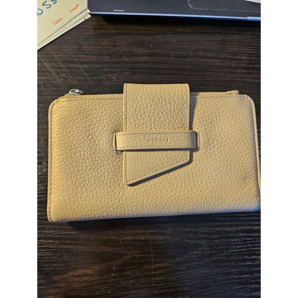 AllSaints Beige Leather Wallet